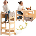 Convertible Montessori Toddler
Tower 4-in-1 Step Stool, Desk